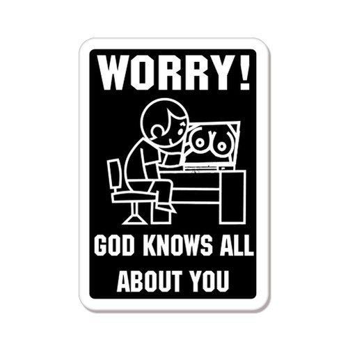 Adesivo worry god knows - adesivo,