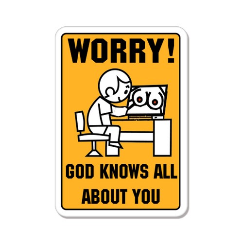 Adesivo worry god - adesivo, knows