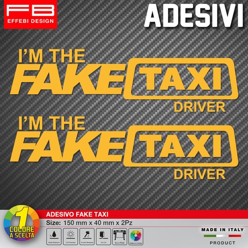 Adesivi stickers fake taxi - fake,